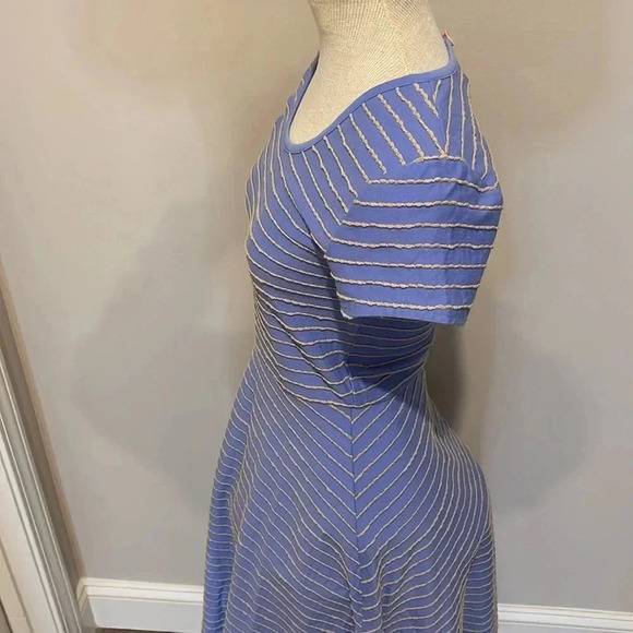 Matilda Jane - Exploration Dress Women’s Size S - Blue Striped A Line Scoop Neck - Picture 5 of 11